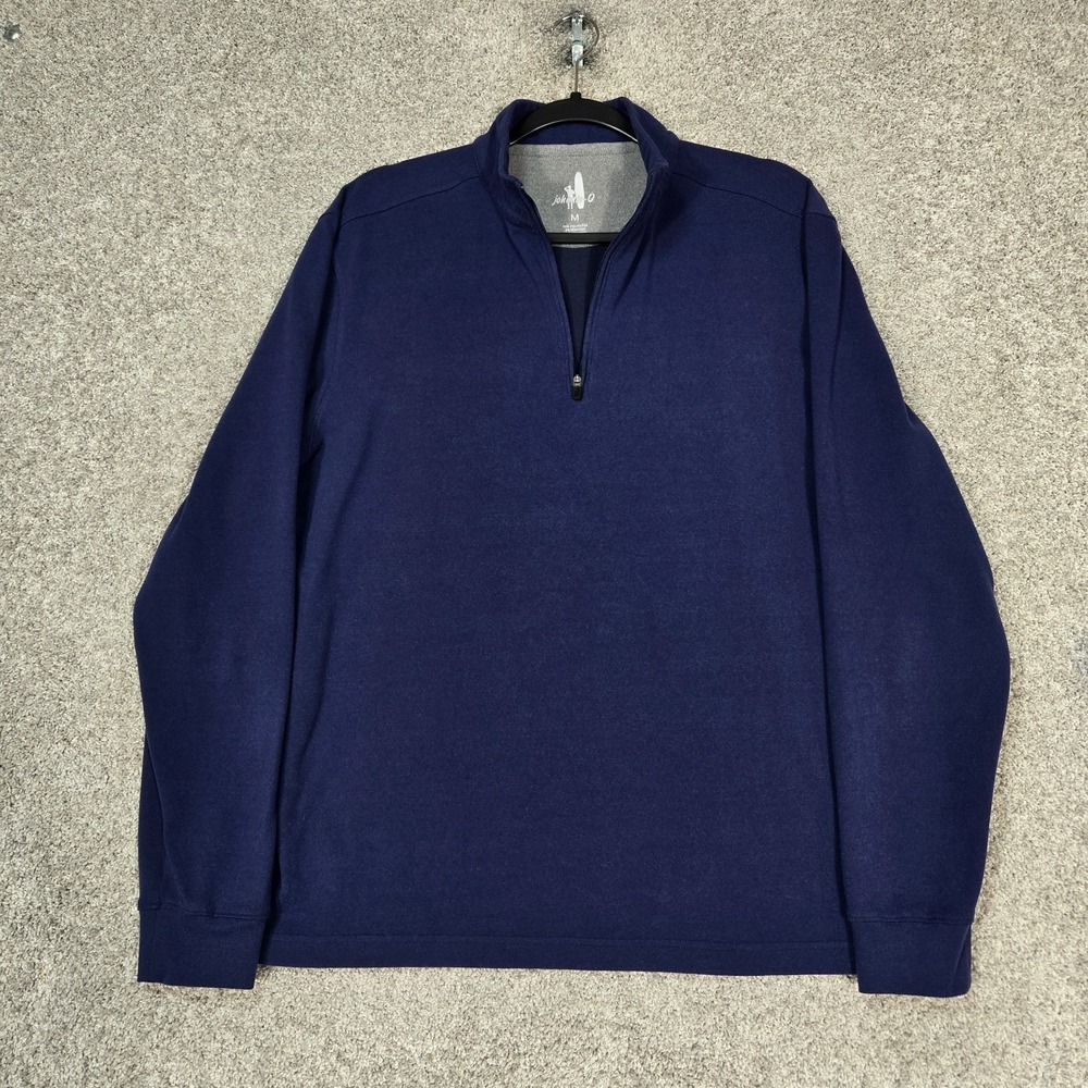 Johnnie O 1/4 Zip Pullover Mens Medium Blue Brady Microfleece lightweight